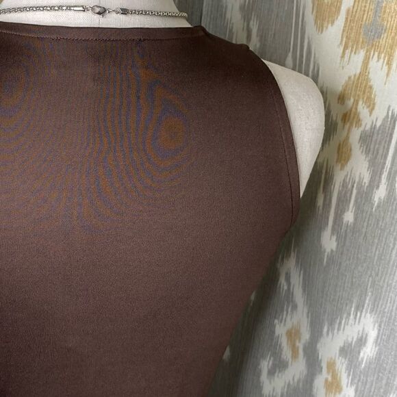 Ralph Lauren Collection Brown Sleeveless Knit Fringe Drape Top - Picture 11 of 16